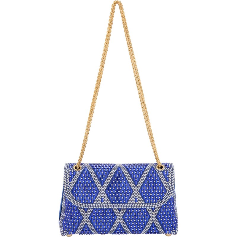 faina Taška cez rameno modrá / zlatá / priehľadná 66141607