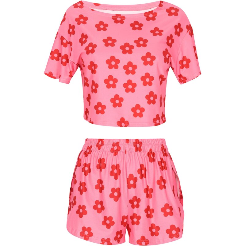 NALLY Kraťasy ružová / červená 65794242