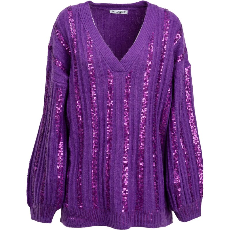 Influencer Sveter fialová / tmavofialová 65883787