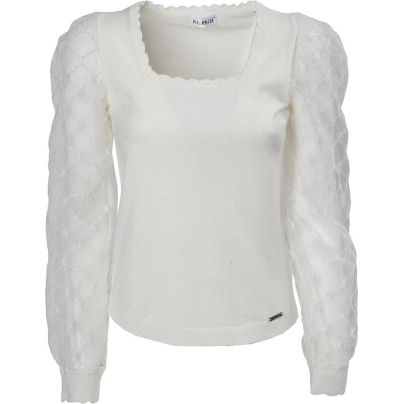 Influencer Sveter biela 65883785