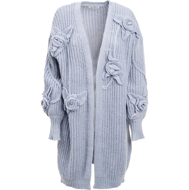 Influencer Kardigán dymovo modrá 65883813