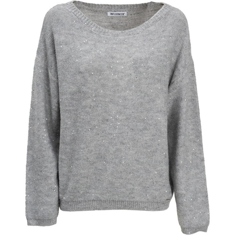 Influencer Sveter sivá melírovaná 65884341