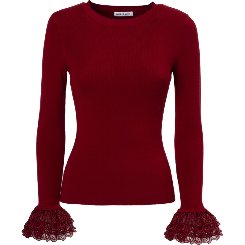 Influencer Sveter čerešňová 65884352