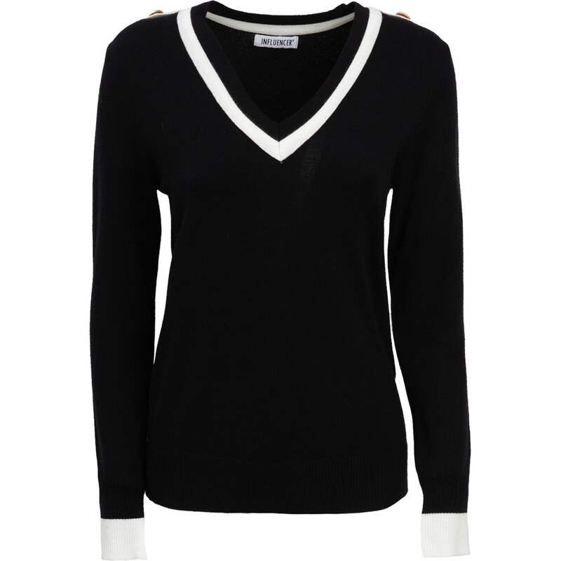 Influencer Sveter čierna / biela 65884344