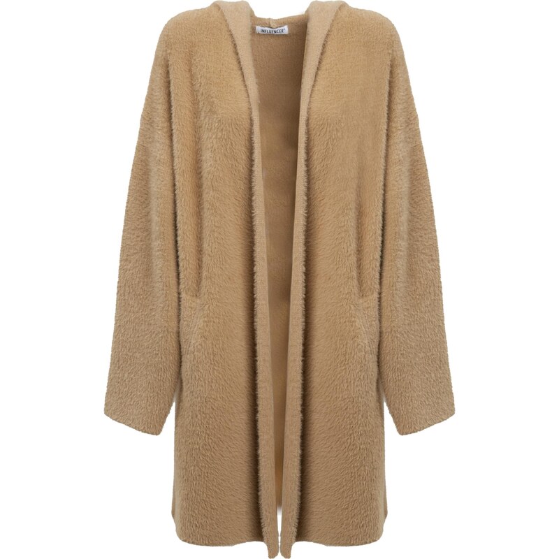 Influencer Pletený kabát farba ťavej srsti 65886286