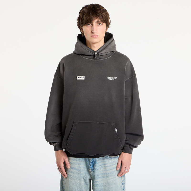 Mikina REPRESENT Oasis Owners Club Hoodie Stained Black XS 65802458