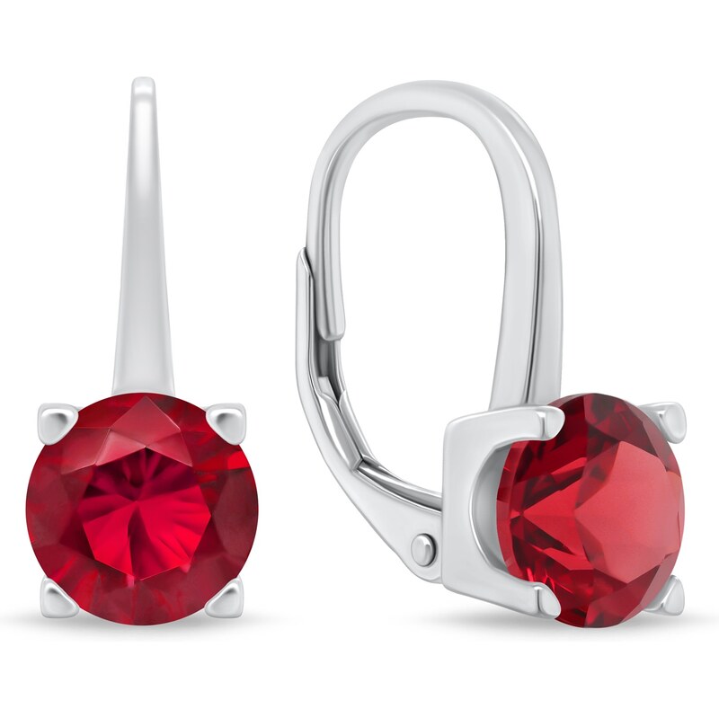 Brilio Silver Štýlové strieborné náušnice s červenými zirkónmi EA130WR 66587939