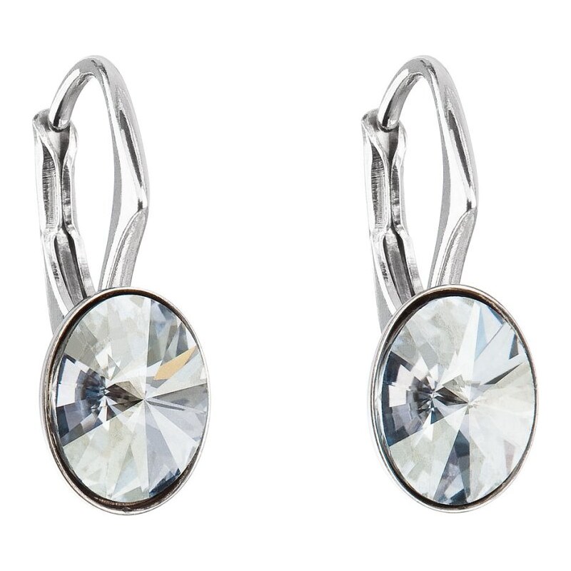 Evolution Group Strieborné oválne náušnice s kryštálmi Swarovski 31276 66583148