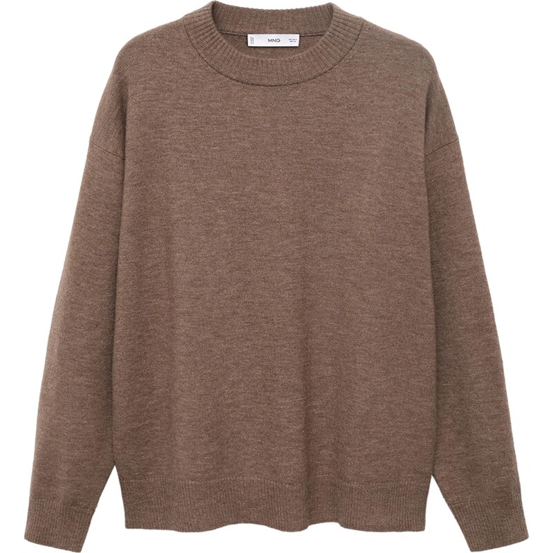 MANGO Sveter NEKKO hnedá melírovaná 65894723