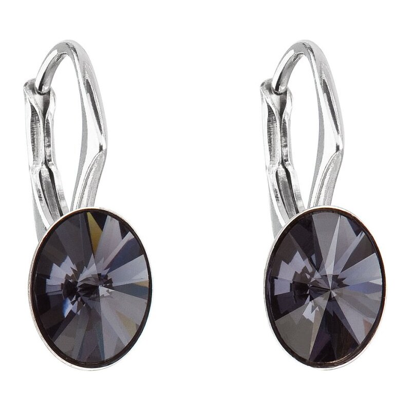 Evolution Group Blyšťavé oválne náušnice s kryštálmi Swarovski 31276.3 66589826