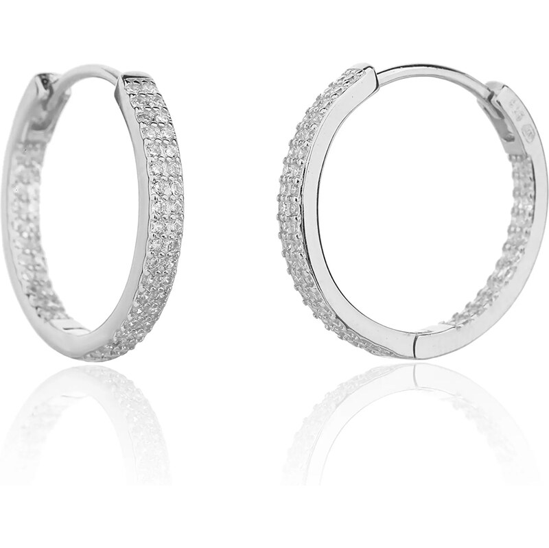 JVD Oslnivé kruhové náušnice so zirkónmi SVLE3376XJ6BI00 66578367