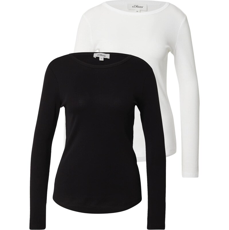 s.Oliver Tričko čierna / biela 66026903