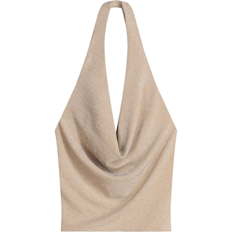 Bershka Top béžová 65896392