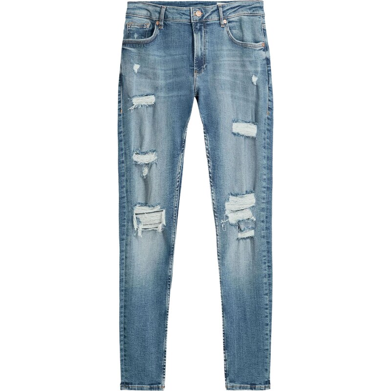 Bershka Džínsy modrá denim 65896397