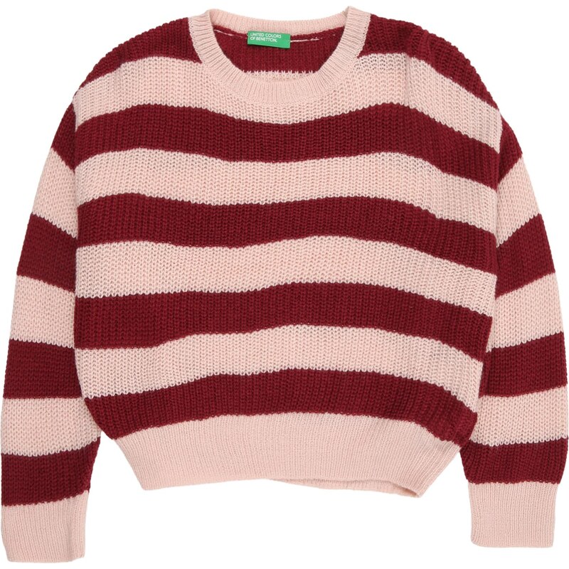 UNITED COLORS OF BENETTON Sveter púdrová / tmavočervená 65896494