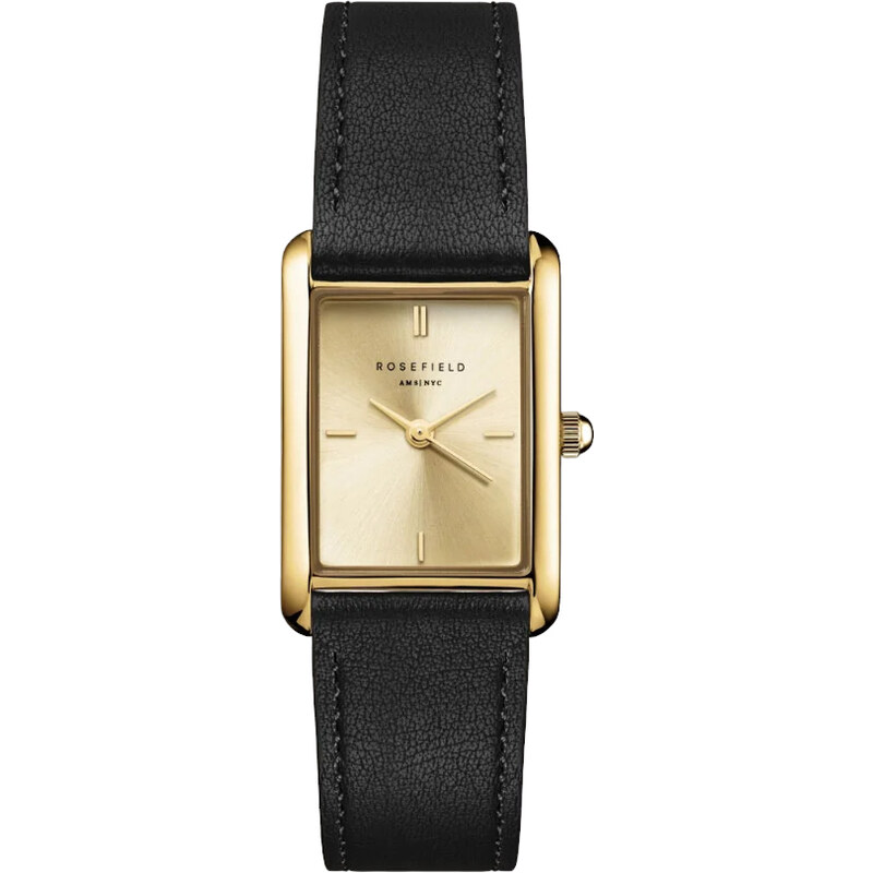 Rosefield Heirloom Modern Champagne Dial Gold Black Leather HCBLG-H07 66590177