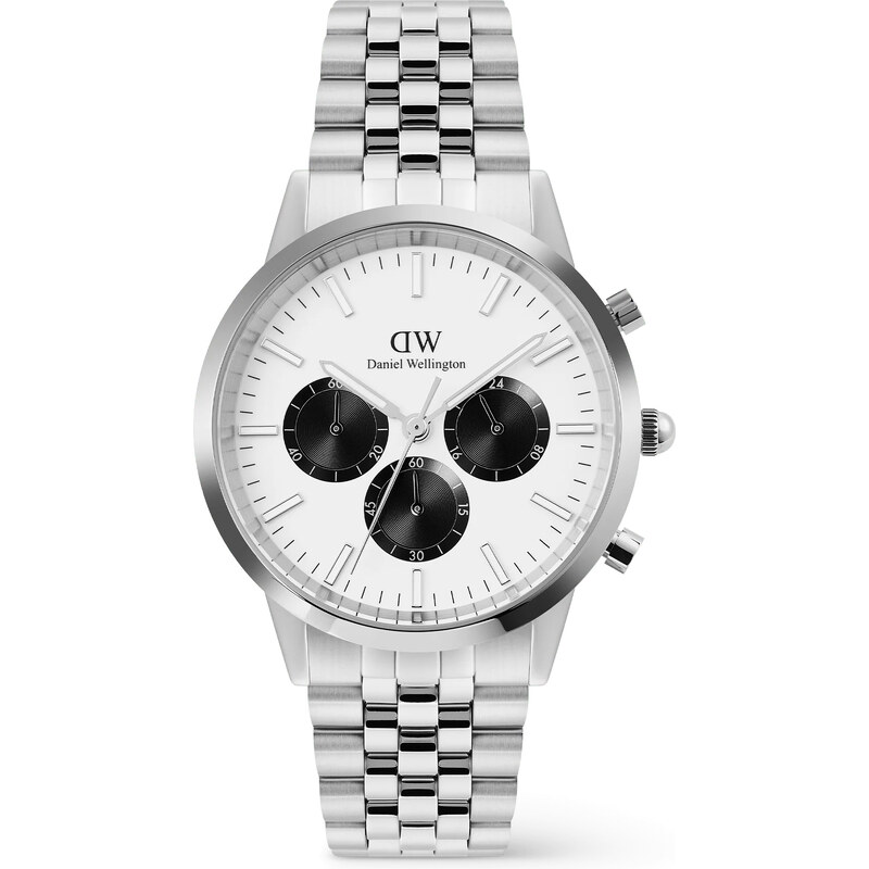 Daniel Wellington Iconic 42 Chronograph Arch 5-Link Off-White Panda 66585178