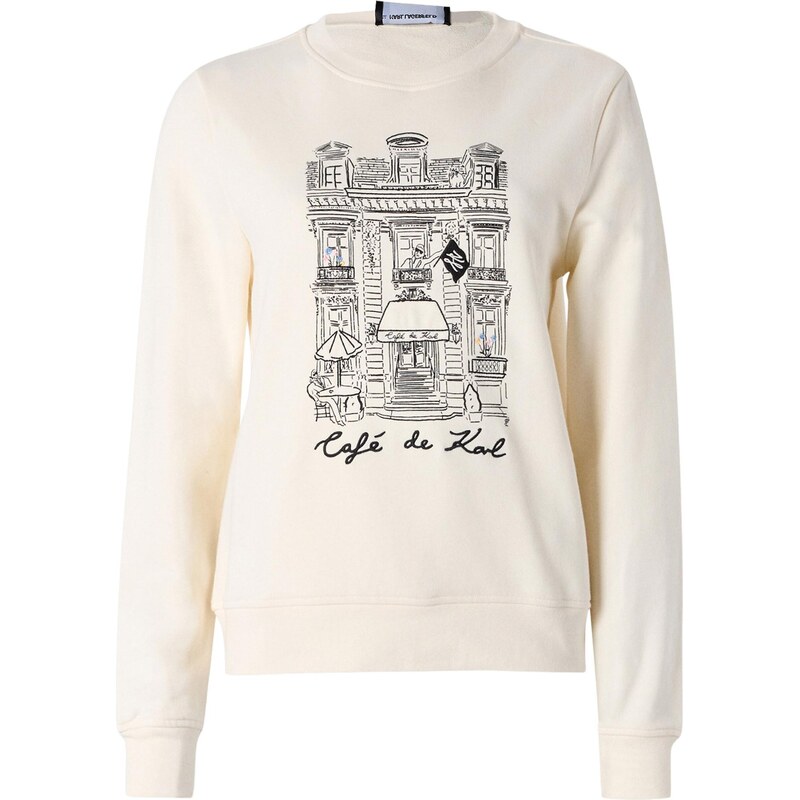 Karl Lagerfeld Mikina Karl Lagerfeld x Jorge Parra krémová / čierna 62240186