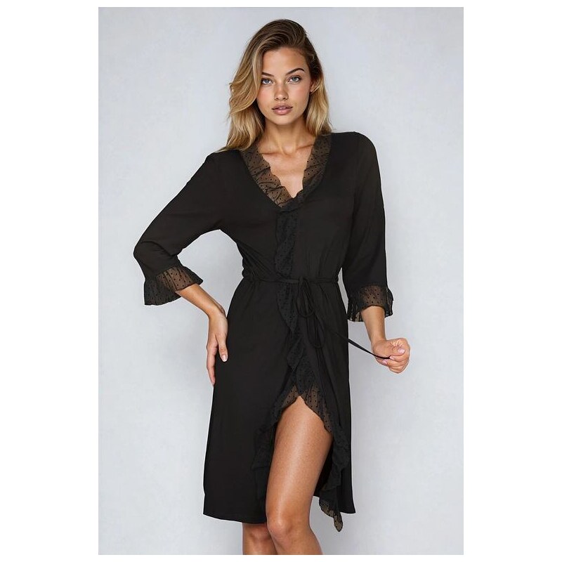 Kalimo Letný dámsky župan Chios čierny 15469814