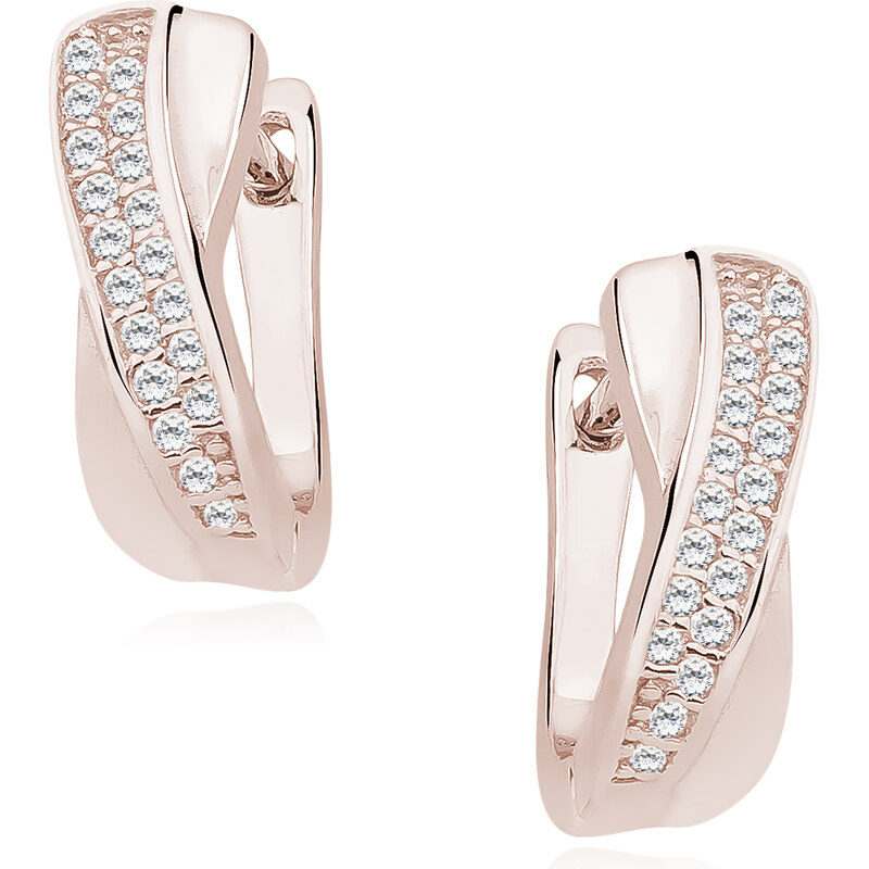 Olivie Strieborné náušnice ROSE so zirkónmi 1908 16605724