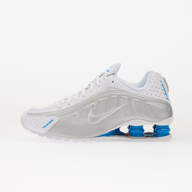 Nike Shox R4 White/ Metallic Silver-Blue Hero 65802834