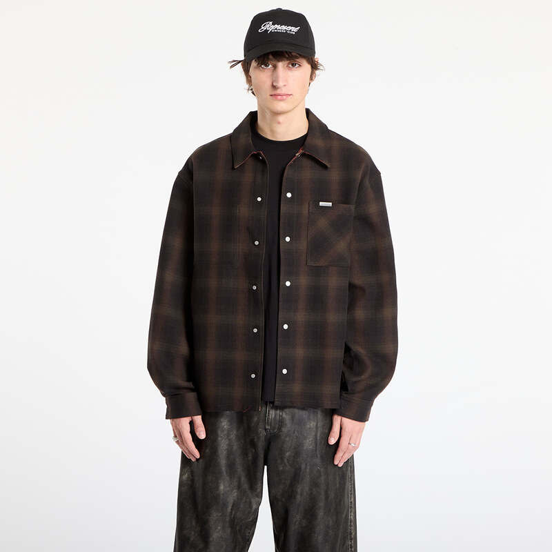 Bunda REPRESENT Bonded Reversible Check Shirt Nero L 65802508