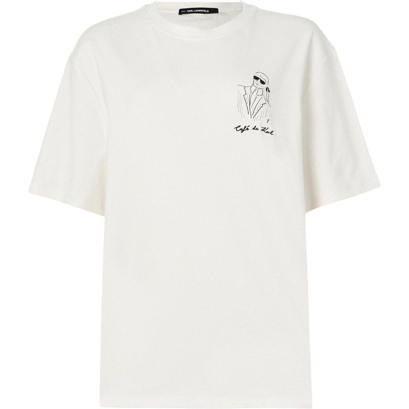 Karl Lagerfeld Tričko Karl Lagerfeld x Jorge Parra krémová / čierna 62073877