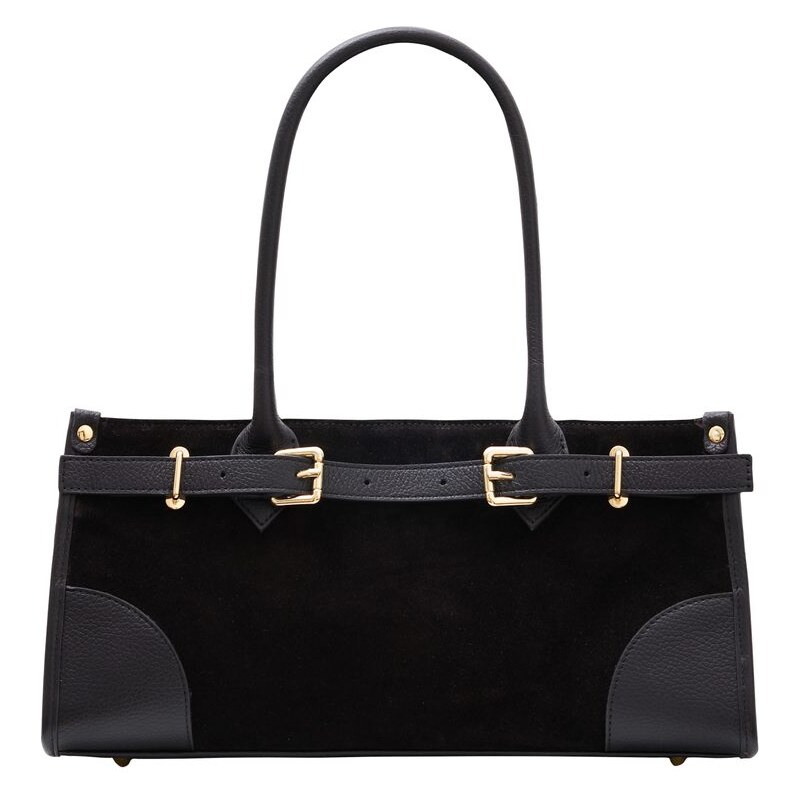 Glamorous by GLAM Černá kabelka kombinace semiš 65802881