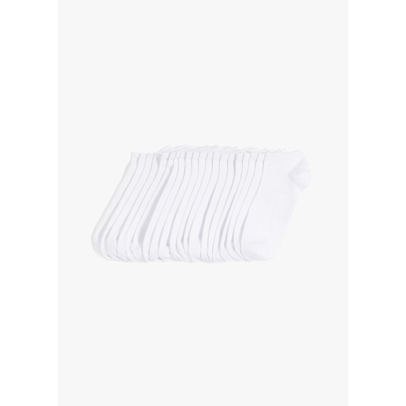 bonprix Ponožky do tenisiek (20 ks) s bio bavlnou, farba biela 62055339