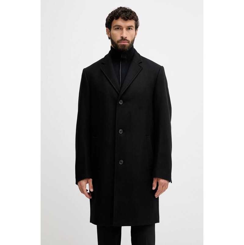 Kabát s prímesou vlny Karl Lagerfeld 65803575