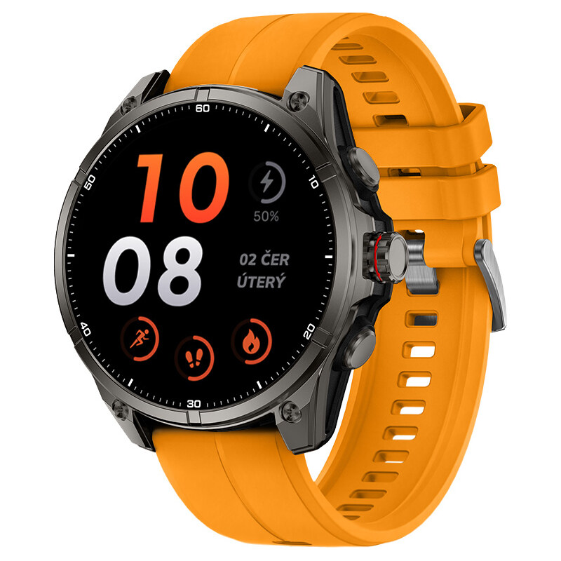 Madvell Onyx 3 s GPS čierne s oranžovým silikónovým remienkom 65803600
