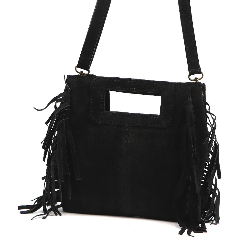 Kožená kabelka Luka čierna KZ2259111 65803722