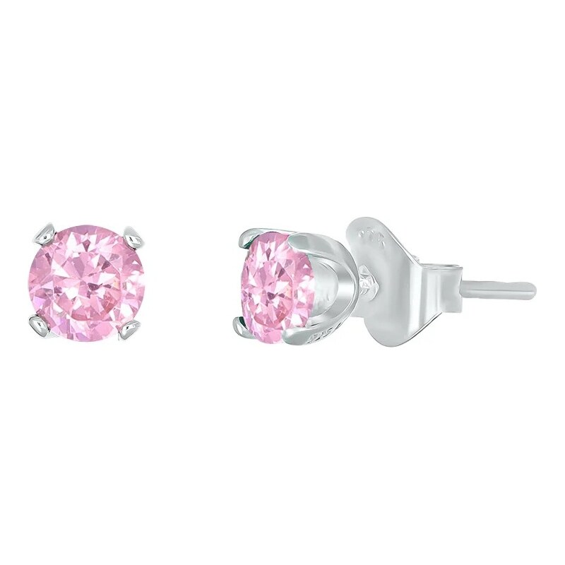 CRYSTalp Strieborné kôstky s ružovým kryštálom Feel 42270.LRO.S 66580392