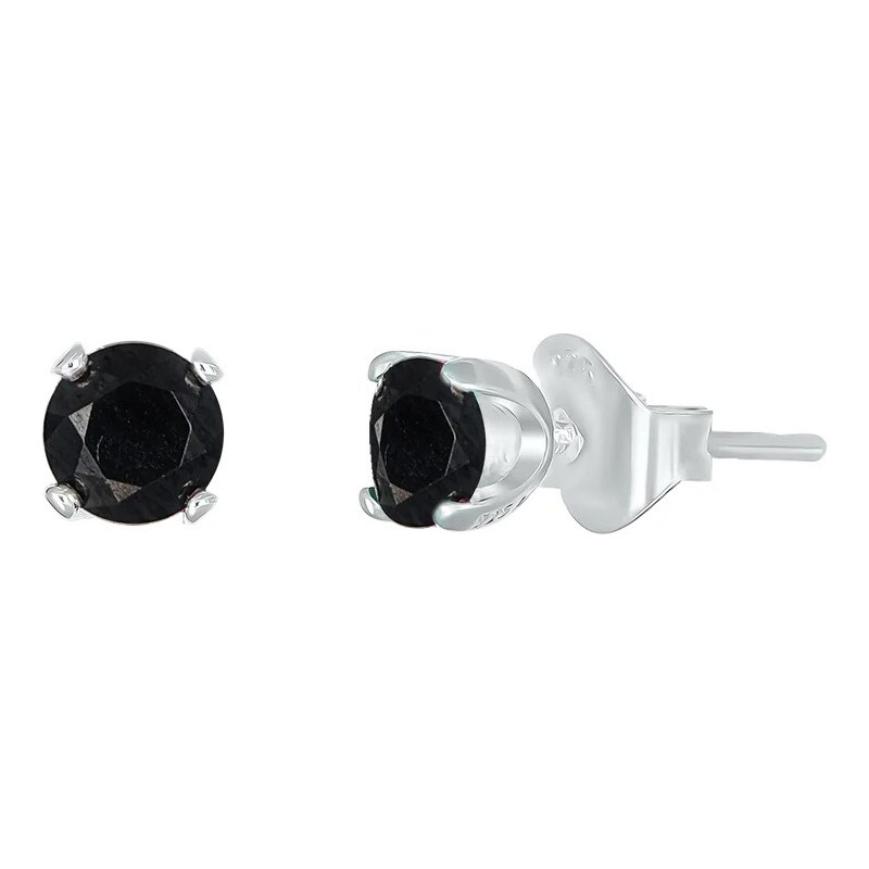 CRYSTalp Strieborné kôstky s čiernym kryštálom Feel 42270.BLA.S 66593064