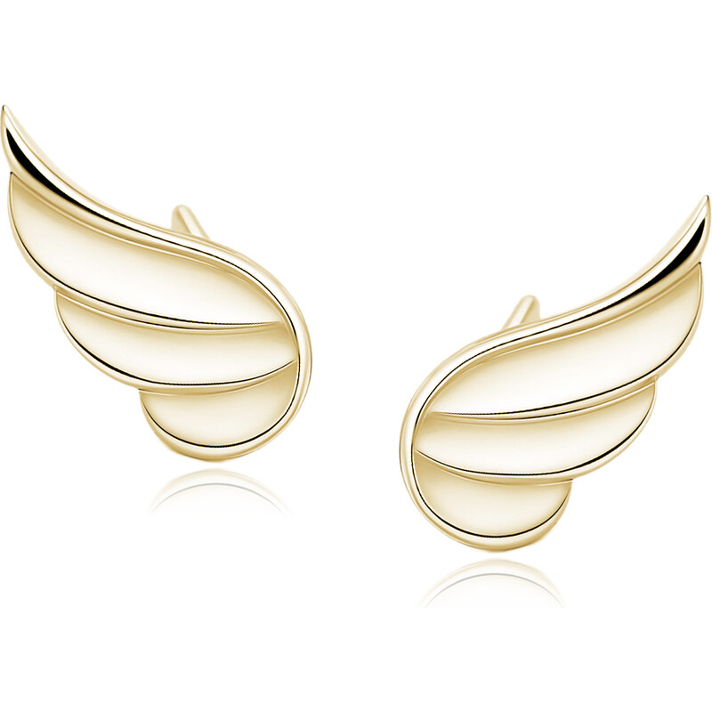 Olivie Strieborné náušnice ANJELSKÉ KRÍDLO GOLD 4579 20872239