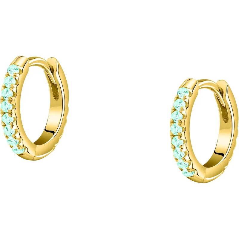 La Petite Story Pozlátené kruhy so svetlo modrými zirkónmi Silver 66579648