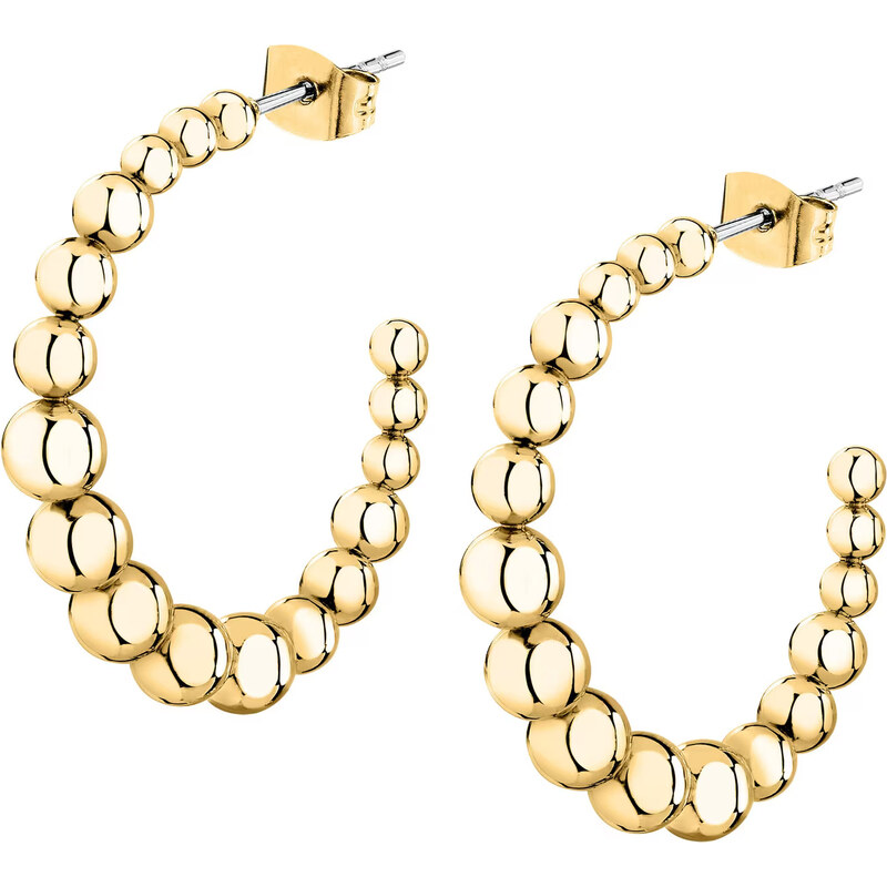La Petite Story Originálne kruhové pozlátené náušnice Earrings 66593444