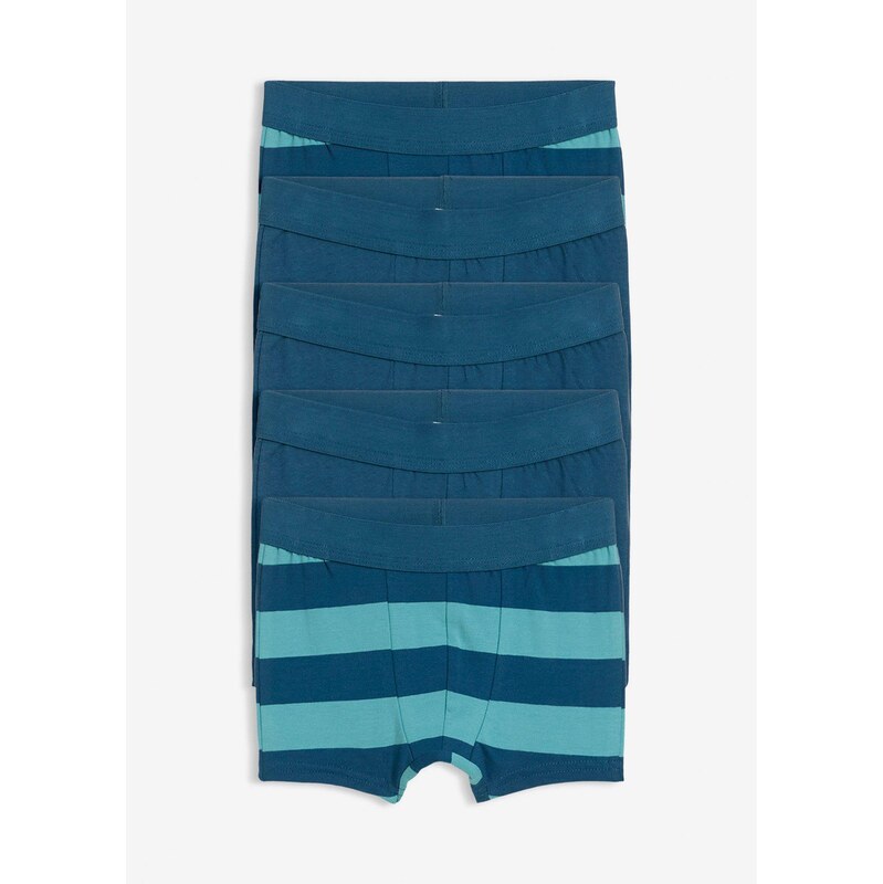 bonprix Boxerky s mäkkou bio bavlnou (5 ks), farba modrá 65805843