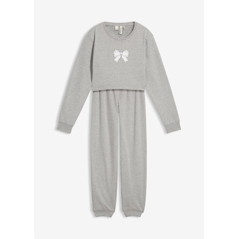 bonprix Domáce oblečenie s mäkkou bavlnou, farba šedá 65805852