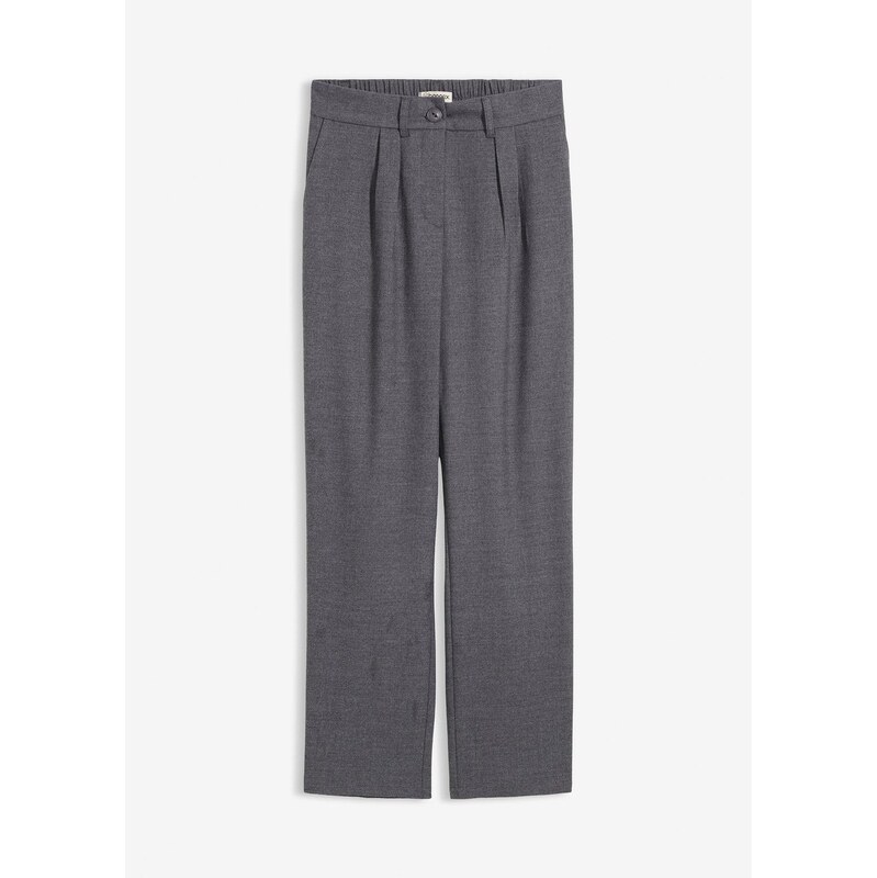 bonprix Nohavice Barrel z jemného viskózového mixu, farba šedá 65805853