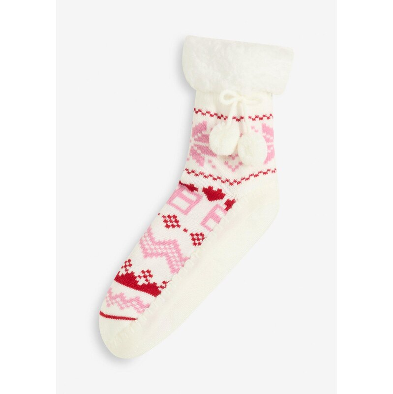 bonprix Mäkké ponožky s mäkkou podšívkou s našitou podrážkou, farba 65805897