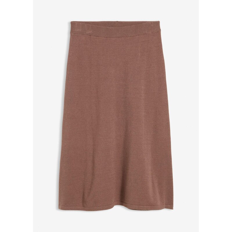 bonprix Pletená sukňa, farba hnedá 65805945
