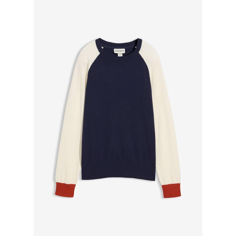 bonprix Raglánový pulóver z jemnej pleteniny, farba béžová 65805949