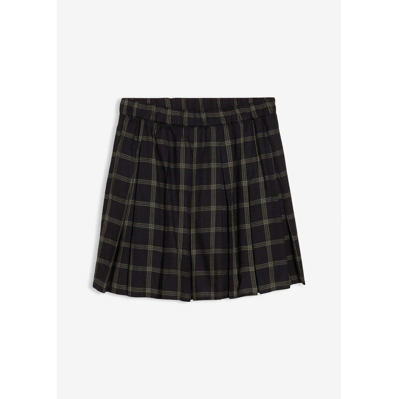 bonprix Nohavicová sukňa z padavej viskózy, farba čierna 65805964