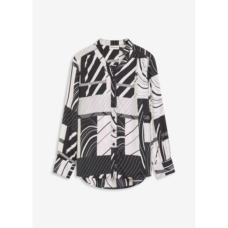 bonprix Saténová blúzka, farba čierna 65806124