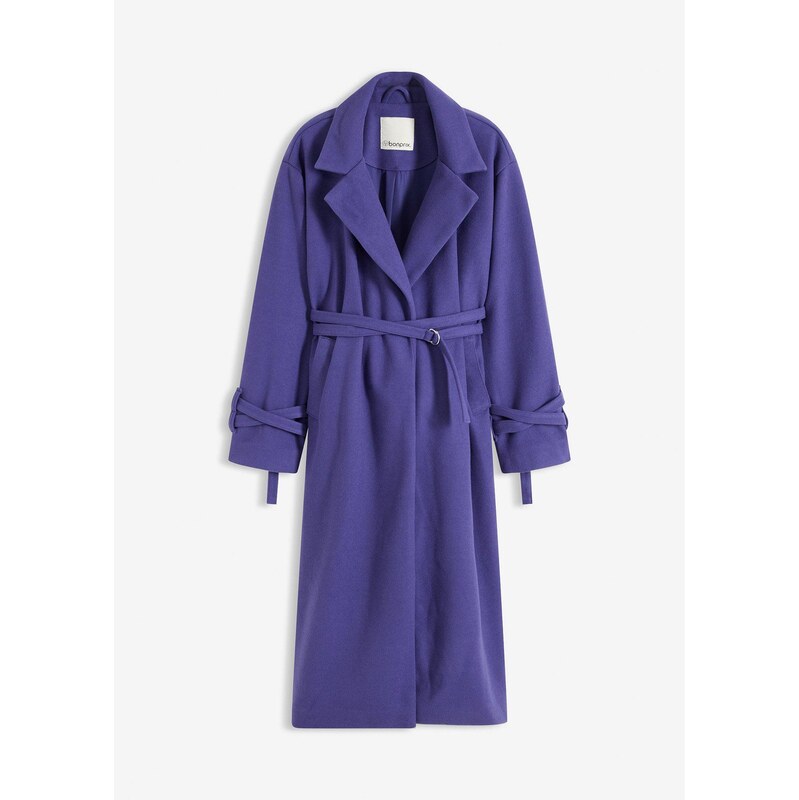 bonprix Kabát z viskózového mixu, farba modrá 65806127