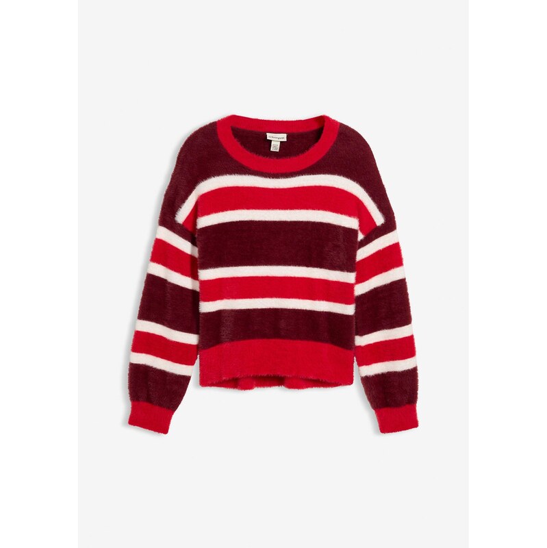 bonprix Oversize-pulóver, farba červená 65806147