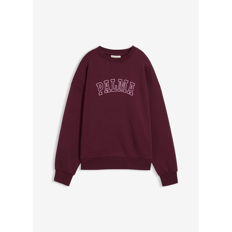 bonprix Oversize-mikina z bavlneného mixu, farba hnedá 65806158