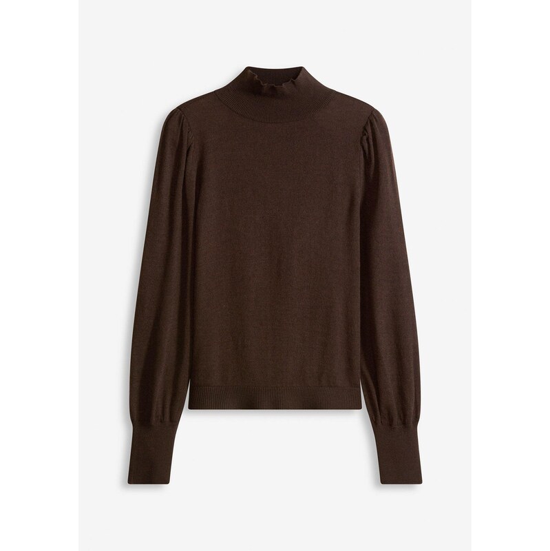 bonprix Jemne pletený pulóver, farba hnedá 65806268