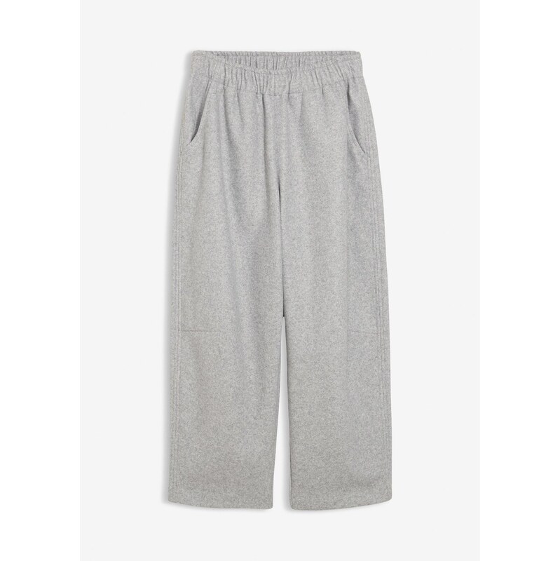 bonprix Nohavice Barrel vo vlnenom vzhľade, farba šedá 66083304